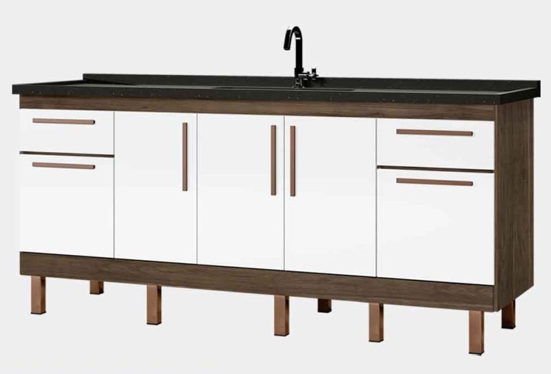 GAB. COZ. MAD. 200 MDF ATENAS AVELATO-BRANCO ref. 024984