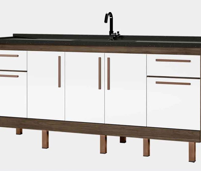 GAB. COZ. MAD. 200 MDF ATENAS AVELATO-BRANCO ref. 024984