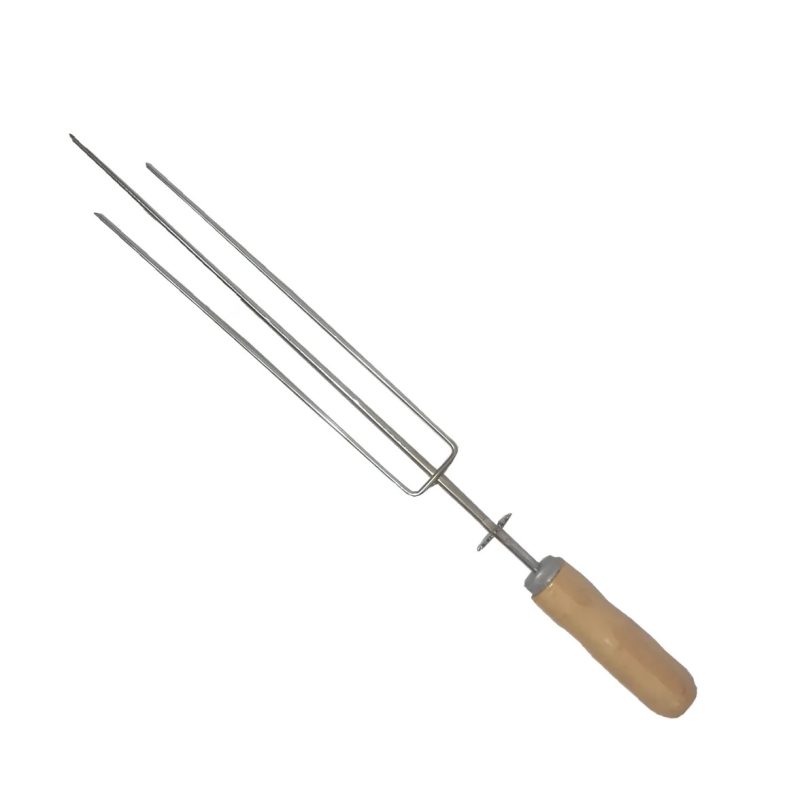 ESPETO CHURRASCO GIRATORIO TRIDENTE MADEIRA ref. 025048