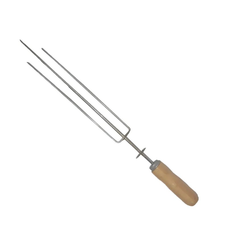 ESPETO CHURRASCO GIRATORIO TRIDENTE MADEIRA ref. 025048