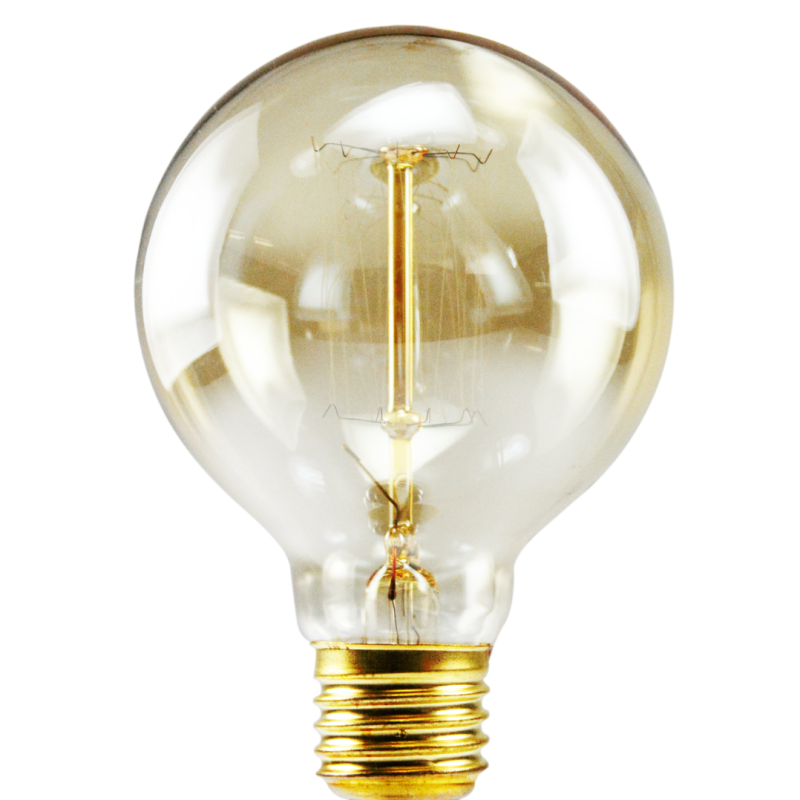 LAMPADA FILAMENTO CARBONO 40W 2400K AMBAR 127V G80 ref. 025447