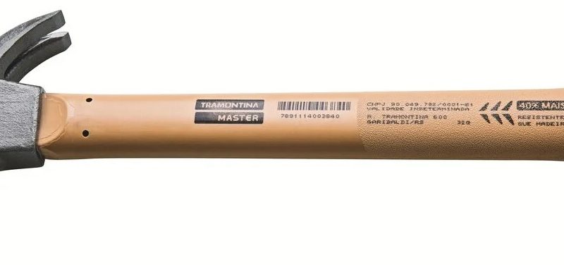 MARTELO POLIDO 25MM CABO NYLON+FIBRA TRAMONTINA ref. 025480