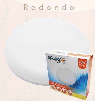LUMINARIA PAINEL INFINITY RED SOB/EMB LED 18W 6500K ref. 025581