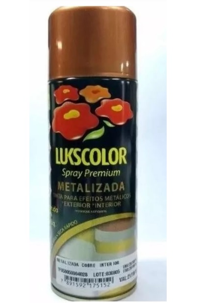 SPRAY LUKS COBRE INTERIOR METALICO 400ML ref. 025644