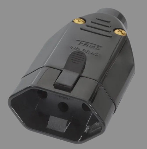 PINO FEMEA 3 FUROS 10A 2P+T PRETO 2146 ref. 025860