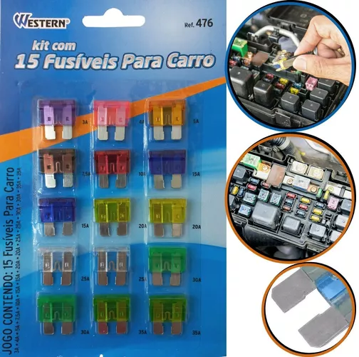 FUSIVEL DE LAMINA AUTOMOTIVO 03A - 35A PCTE C/ 15 UN ref. 026681