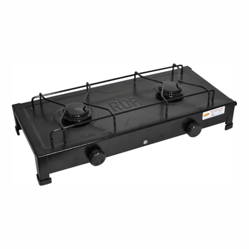 FOGAO 2 BOCAS GAS GENESIS PRETO 50X23X10CM ref. 026682