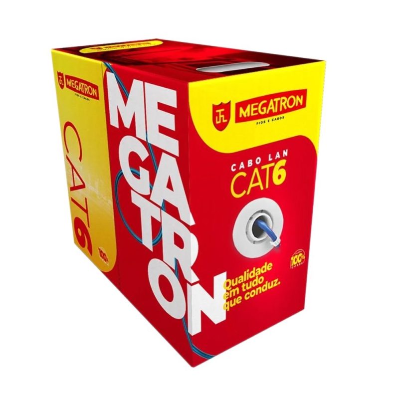 FIO CABO REDE CAIXA 305MT CAT6 10GB AZUL ref. 026888