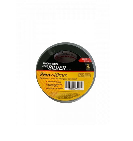 FITA SILVER TAPE THOMPSON 48MM X 25 METROS PRATA ref. 026909