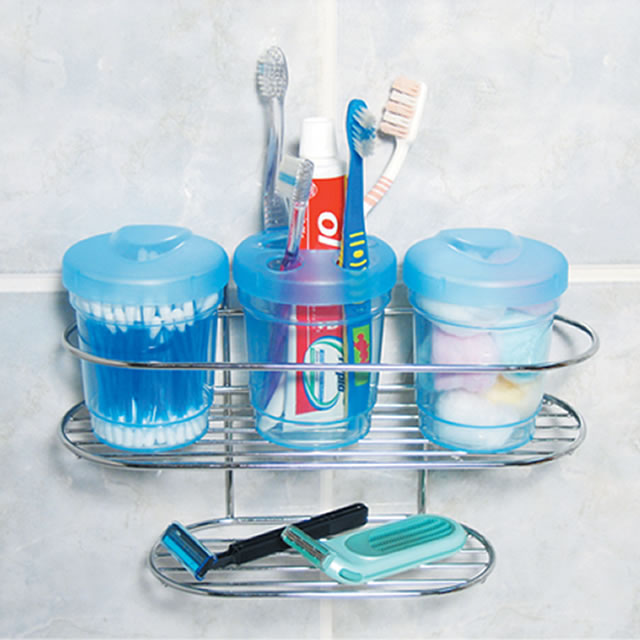 PORTA SHAMPOO VIDRO FUME SUP.ALUMINIO ref. 06.0186