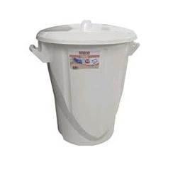 LIXEIRA PLASTICO MULTIUSO  60L C/TAMPA BRANCO ref. 06.0262