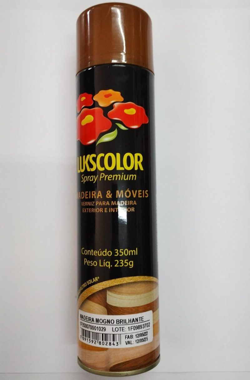 SPRAY LUKS VERNIZ MADEIRA MOGNO BRILHANTE 350ML ref. 11.0141