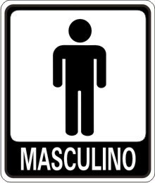 PLACA SINAL. PVC 15X20 MASCULINO ref. 12.0828