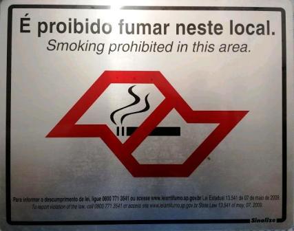 PLACA SINAL.AL.20X25 NAO FUME SAO PAULO ref. 12.0849