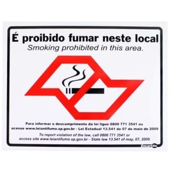 PLACA SINAL. PVC 20X25 PRO.FUMAR SP ref. 12.0851