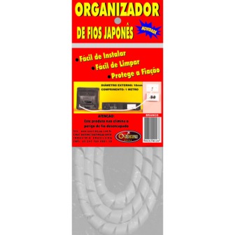 ORGANIZADOR DE FIOS BRANCO 1,00MT FINO ref. 14.0668
