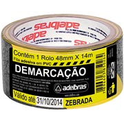 FITA DEMARCACAO ADESIVA ADELBRAS 48MM X 14MT AM/PT ref. 14.1475