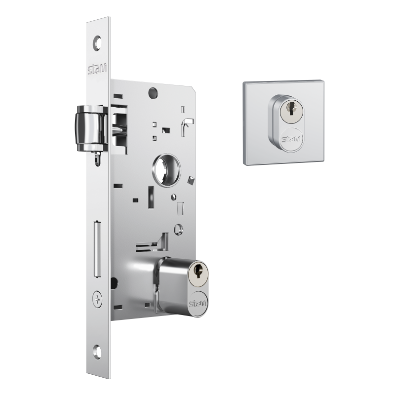 FECHADURA STAM EXT PIVOT. 803 QUADRADA INOX ref. 14.1897