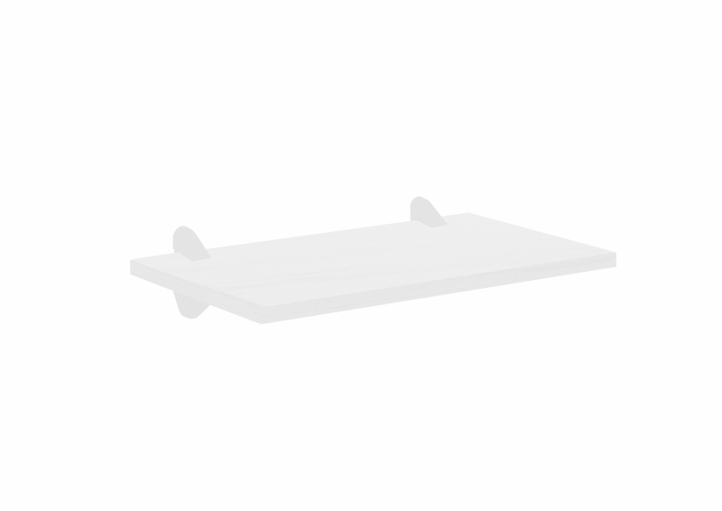 PRATELEIRA KIT ESSENCIAL BRANCA TB 19.5X44.5 C/SUP. ref. 14.2028