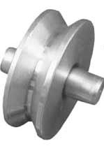 ROLDANA ACO P/ PORTAO CORRER EM V 3 COM EIXO ref. 19.0007