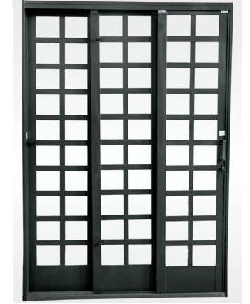 PORTA ACO BRASIL CORRER QUAD 3F 215X150-D ref. 2333