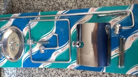 KIT BANHO INOX METAL HOME 5 PC 120 ref. 34.0026
