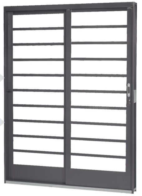 PORTA ACO BRASIL CORRER HORIZONTAL 215X160-E  INOX ref. 392