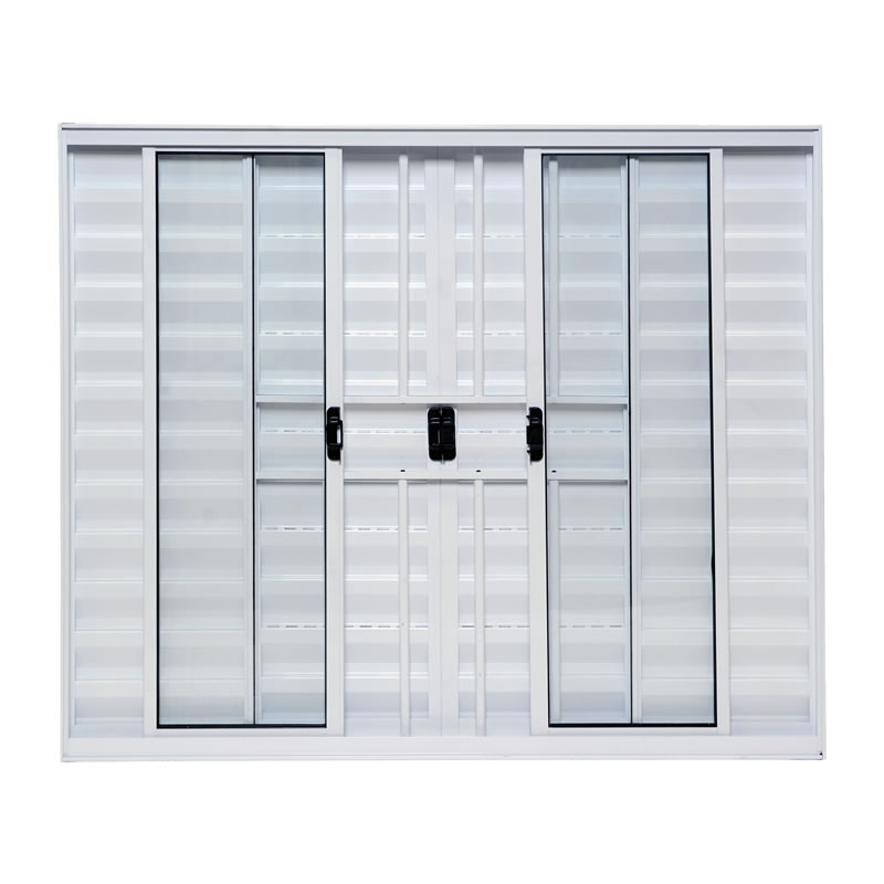 VENEZIANA ALUM-ESAL 6F-100X150 C/ GRADE BRANCA ref. 48.0044