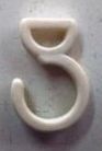 GANCHO CORTINA PLASTICO BRANCO ref. 52.0022