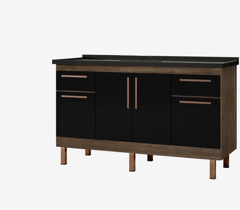GAB. COZ. MAD. 150 MDF ATENAS AVELATO-PRETO ref. 019449