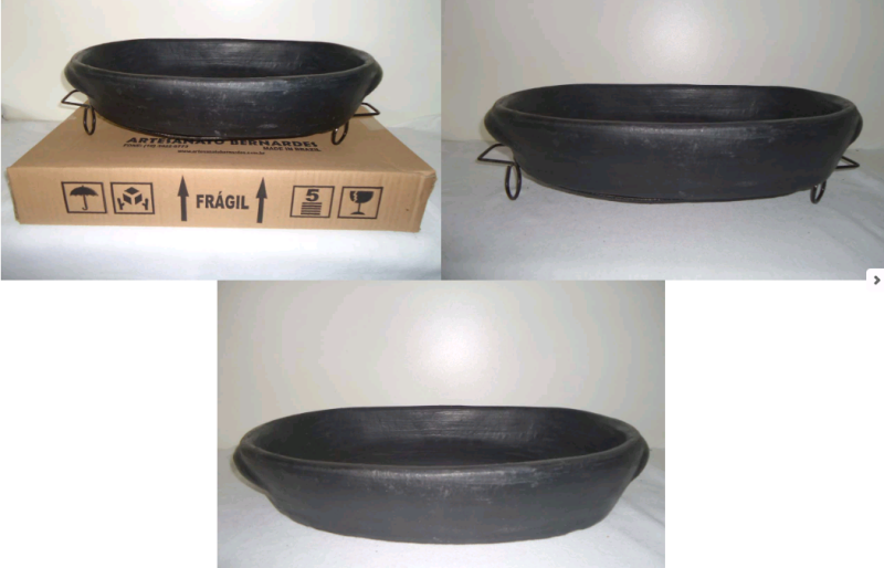 PANELA BARRO TRAVESSA OVAL 24X18X6 PEQUENA ref. 022017