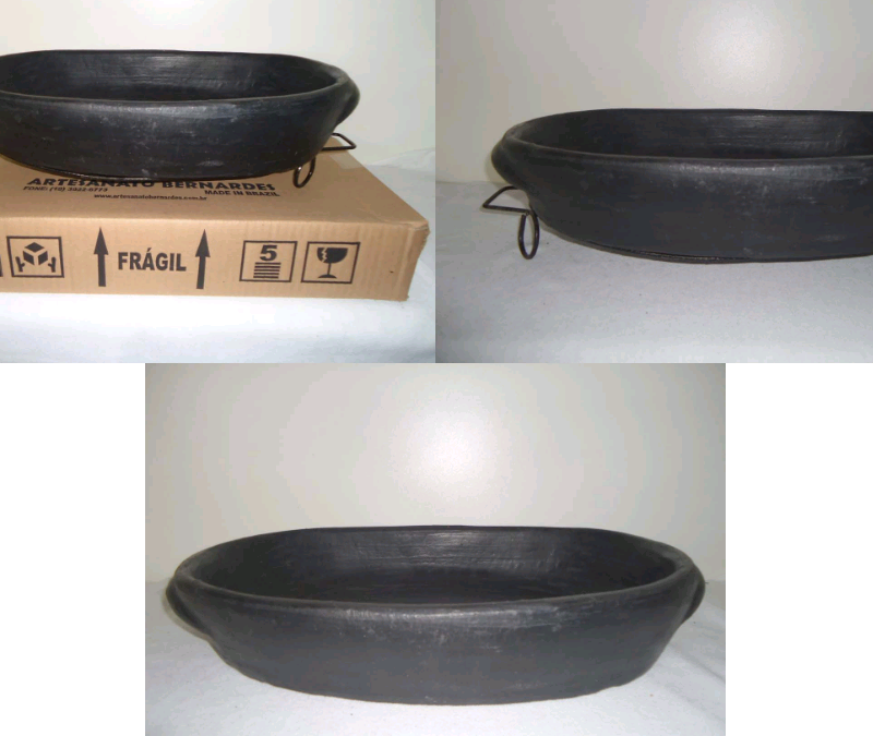 PANELA BARRO TRAVESSA OVAL 24X18X6 PEQUENA ref. 022017