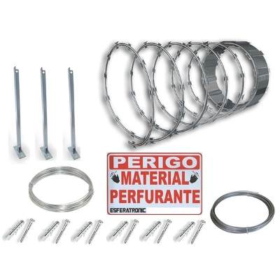 CERCA PERIMETAL P/MURO 30DM KIT C/ 10 METROS ref. 018701