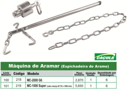 CHAVE ESPICHADERA DE ARAME MAQ ARAMAR ref. 019008