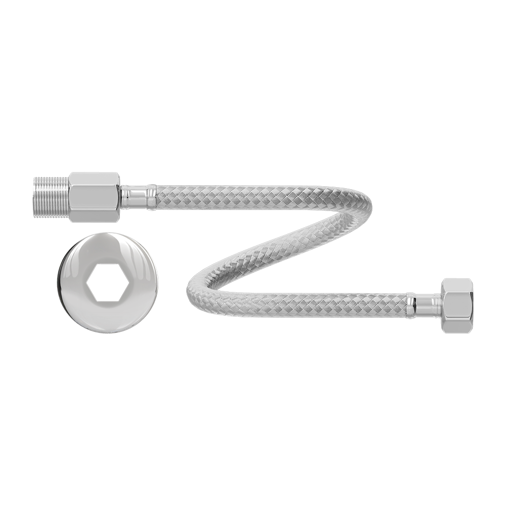 ENGATE CROMADO FLEXIVEL M.INOX 40CM CENSI ref. 020740