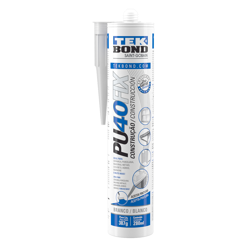 COLA SELANTE PU  387G PU40FIX CART. BRANCO ref. 020830