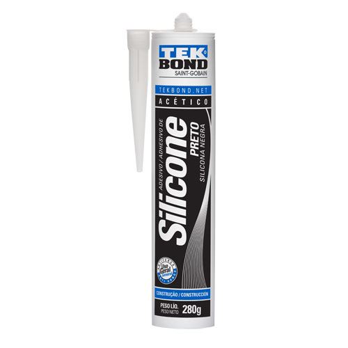 COLA SILICONE  TEKBOND CARTUCHO 280GR PRETO ref. 021094