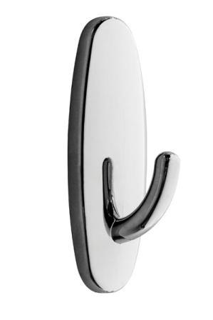 CABIDE KIT 2 GANCHOS ADESIVOS ABS CROMADO ref. 021149