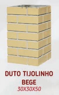 CHAMINE DUTO 30X30X50 TIJOLINHO BEGE ref. 021612