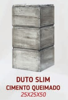 CHAMINE DUTO 25X25X50 SLIM CIMENTO QUEIMADO ref. 021987