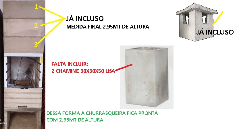 CHU.ARCIPREM 4 ESP.QUADRADA MEDIA C/ 3 MODULOS ref. 022634
