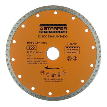 DISCO CORTE DIAM. 07 TURBO STARFER ECO LARANJA ref. 022749