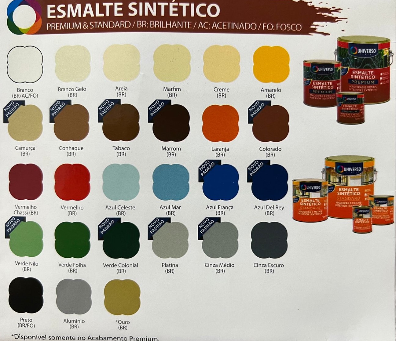 ESMALTE  UNIVERSO LITRO STANDARD BRILH. AMARELO ref. 023608