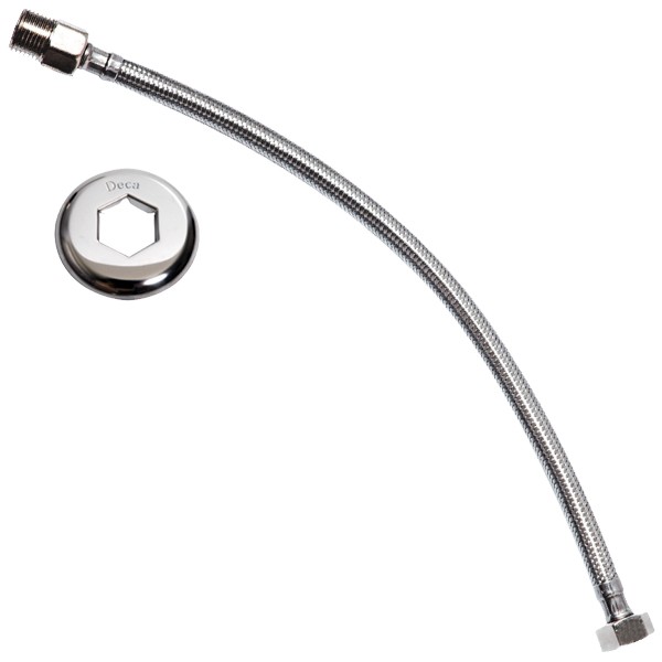 ENGATE CROMADO FLEXIVEL M.INOX 40CM DECA 4607.C.040 ref. 023681