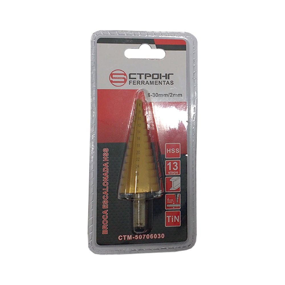 BROCA ESCALONADA ACO CONICA 06 A 30MM 629 ref. 024071