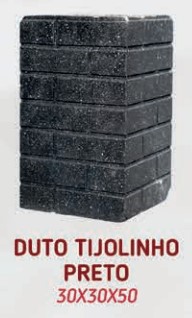 CHAMINE DUTO 30X30X50 TIJ. MARMORE PRETO ref. 024083