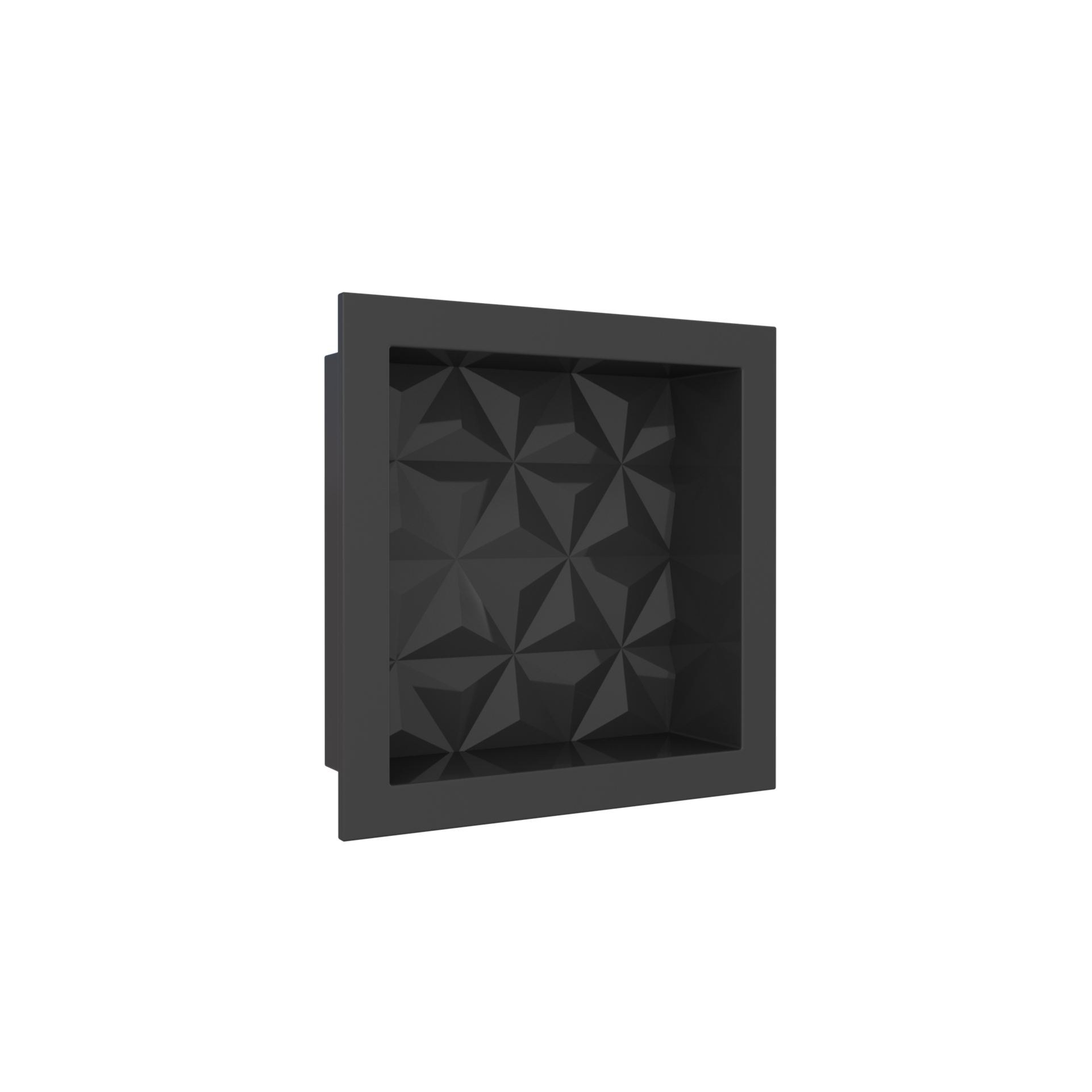 NICHO BANHEIRO MULTI 30X30 PRETO    TEXT TRIANGULO ref. 024399