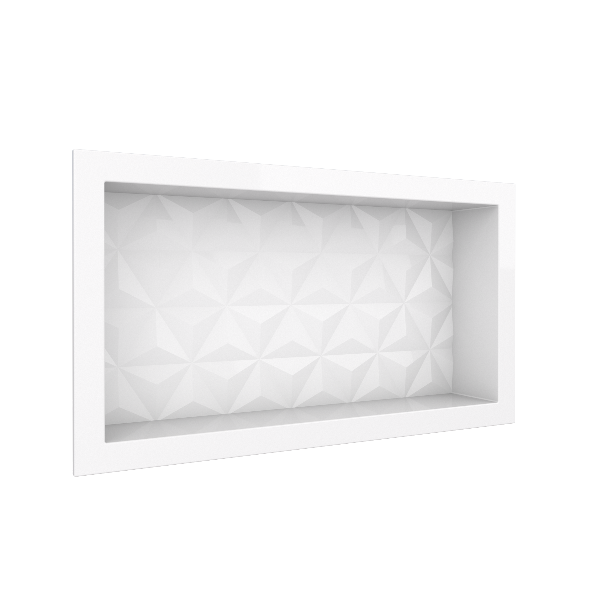 NICHO BANHEIRO MULTI 60X30 BRANCO TEXT TRIANGULO ref. 024401