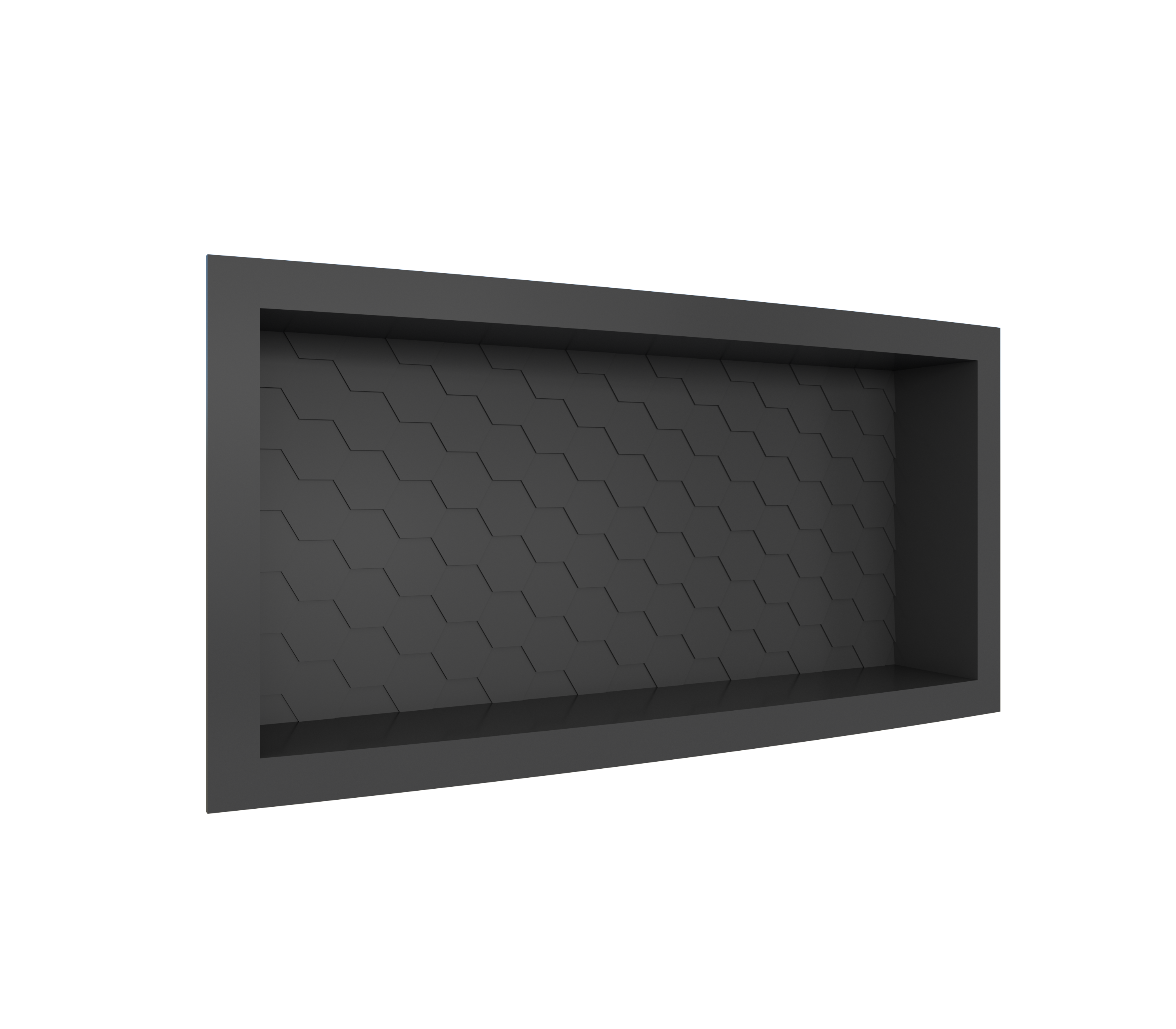 NICHO BANHEIRO ABS INJETADO MAX 660MM PRETO ref. 024403