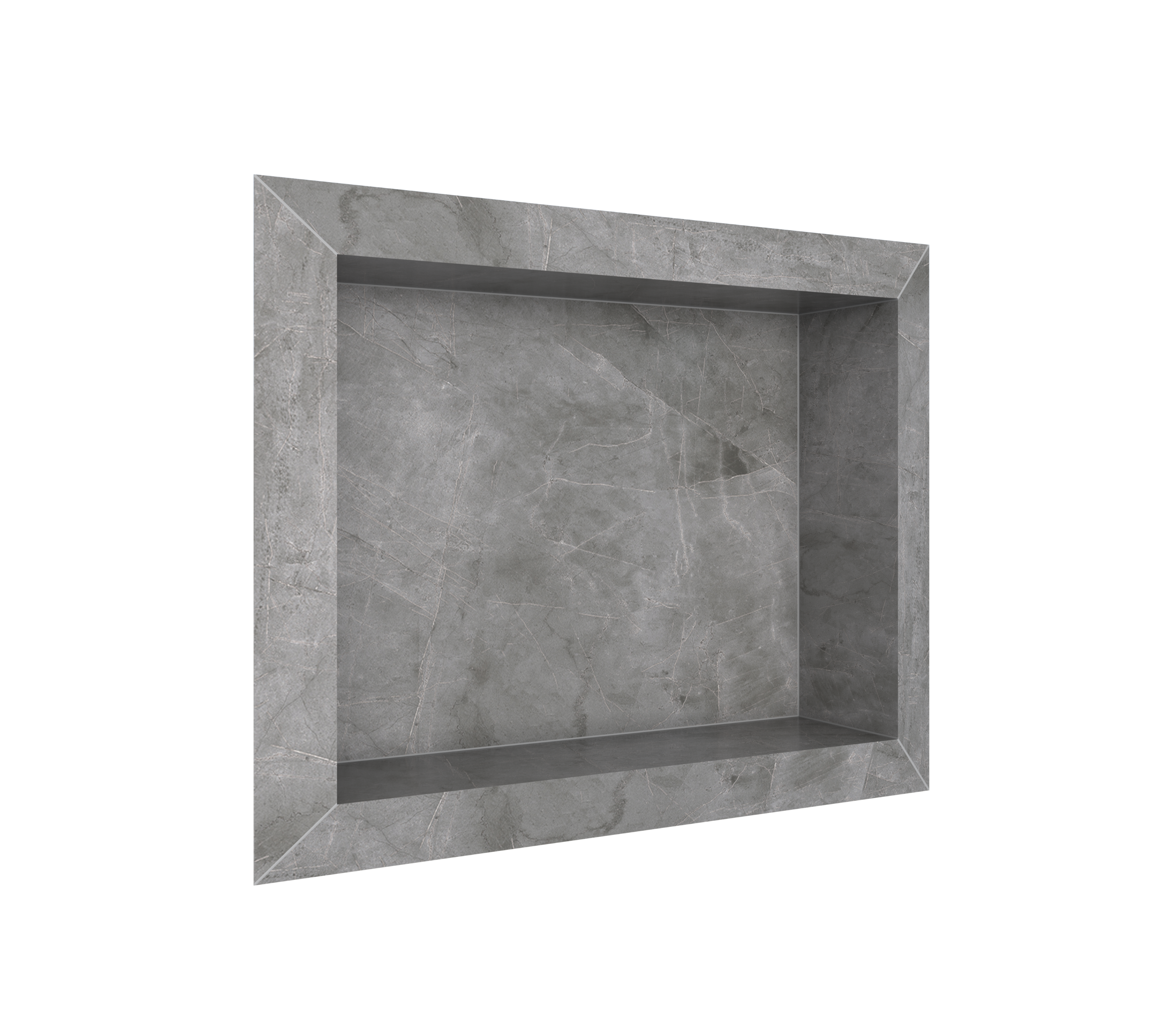 NICHO BANHEIRO DIAMANTE 40X30 PORCEL. CINZA ref. 024405